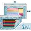 image:imageMr Pen Pencil Pouch for 3 Ring Binder 5 Pack 10x7 Smooth Zipper  Clear Window Large Capacity Pencil Case with 3 Reinforced Grommets for School Office Supplies StorageSpring Flowers