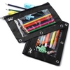 image:imageMr Pen Pencil Pouch for 3 Ring Binder 5 Pack 10x7 Smooth Zipper  Clear Window Large Capacity Pencil Case with 3 Reinforced Grommets for School Office Supplies StorageBlack