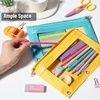 image:imageMr Pen Pencil Pouch for 3 Ring Binder 5 Pack 10x7 Smooth Zipper  Clear Window Large Capacity Pencil Case with 3 Reinforced Grommets for School Office Supplies StorageLagoon and Yellow