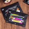 image:imageMr Pen Pencil Pouch for 3 Ring Binder 5 Pack 10x7 Smooth Zipper  Clear Window Large Capacity Pencil Case with 3 Reinforced Grommets for School Office Supplies StorageBlack