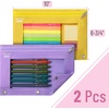 image:imageMr Pen Pencil Pouch for 3 Ring Binder 5 Pack 10x7 Smooth Zipper  Clear Window Large Capacity Pencil Case with 3 Reinforced Grommets for School Office Supplies StorageYellow and Purple