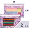 image:imageMr Pen Pencil Pouch for 3 Ring Binder 5 Pack 10x7 Smooth Zipper  Clear Window Large Capacity Pencil Case with 3 Reinforced Grommets for School Office Supplies StoragePlum Blossom
