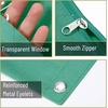 image:imageMr Pen Pencil Pouch for 3 Ring Binder 5 Pack 10x7 Smooth Zipper  Clear Window Large Capacity Pencil Case with 3 Reinforced Grommets for School Office Supplies StorageGreen Shades