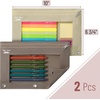 image:imageMr Pen Pencil Pouch for 3 Ring Binder 5 Pack 10x7 Smooth Zipper  Clear Window Large Capacity Pencil Case with 3 Reinforced Grommets for School Office Supplies StorageCream and Brown