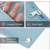 image:imageMr Pen Pencil Pouch for 3 Ring Binder 5 Pack 10x7 Smooth Zipper  Clear Window Large Capacity Pencil Case with 3 Reinforced Grommets for School Office Supplies StorageBlue and Pink