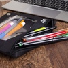 image:imageMr Pen Pencil Pouch for 3 Ring Binder 5 Pack 10x7 Smooth Zipper  Clear Window Large Capacity Pencil Case with 3 Reinforced Grommets for School Office Supplies StorageBlack