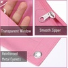 image:imageMr Pen Pencil Pouch for 3 Ring Binder 5 Pack 10x7 Smooth Zipper  Clear Window Large Capacity Pencil Case with 3 Reinforced Grommets for School Office Supplies StoragePink and Green