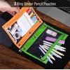 image:imageMr Pen Pencil Pouch for 3 Ring Binder 5 Pack 10x7 Smooth Zipper  Clear Window Large Capacity Pencil Case with 3 Reinforced Grommets for School Office Supplies StorageBright