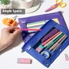 image:imageMr Pen Pencil Pouch for 3 Ring Binder 5 Pack 10x7 Smooth Zipper  Clear Window Large Capacity Pencil Case with 3 Reinforced Grommets for School Office Supplies StorageBlue and Purple