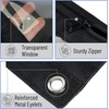 image:imageMr Pen Pencil Pouch for 3 Ring Binder 5 Pack 10x7 Smooth Zipper  Clear Window Large Capacity Pencil Case with 3 Reinforced Grommets for School Office Supplies StorageBlack