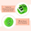 image:imageMr Pen Pencil Sharpeners Manual 12 Pack Dual Hole Smiley  Bulk Handheld Pencil Sharpener Compatible with Standard and Jumbo Pencils Snapon Lid Stainless Steel Blade24 Pack