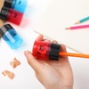 image:imageMr Pen Pencil Sharpeners Manual 24 Pack Dual Hole  Bulk Handheld Pencil Sharpener Compatible with Standard and Jumbo Pencils ScrewOn Lid Stainless Steel BladeRed and Blue