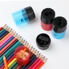 image:imageMr Pen Pencil Sharpeners Manual 24 Pack Dual Hole  Bulk Handheld Pencil Sharpener Compatible with Standard and Jumbo Pencils ScrewOn Lid Stainless Steel BladeRed and Blue