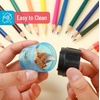 image:imageMr Pen Pencil Sharpeners Manual 24 Pack Dual Hole  Bulk Handheld Pencil Sharpener Compatible with Standard and Jumbo Pencils ScrewOn Lid Stainless Steel BladeRed and Blue