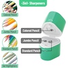 image:imageMr Pen Pencil Sharpeners Manual 6 Pack 3 Holes Colorful  Handheld Pencil Sharpener Large Waste Box Compatible with Standard and Jumbo Pencils Stainless Steel Blade for KidsSpring Colors