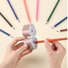image:imageMr Pen Pencil Sharpeners Manual 6 Pack 3 Holes Colorful  Handheld Pencil Sharpener Large Waste Box Compatible with Standard and Jumbo Pencils Stainless Steel Blade for KidsYellow  Purple  Pink