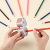 image:imageMr Pen Pencil Sharpeners Manual 6 Pack 3 Holes Colorful  Handheld Pencil Sharpener Large Waste Box Compatible with Standard and Jumbo Pencils Stainless Steel Blade for KidsBoho Colors