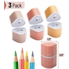 image:imageMr Pen Pencil Sharpeners Manual 6 Pack 3 Holes Colorful  Handheld Pencil Sharpener Large Waste Box Compatible with Standard and Jumbo Pencils Stainless Steel Blade for KidsBoho Colors