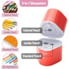 image:imageMr Pen Pencil Sharpeners Manual 6 Pack 3 Holes Colorful  Handheld Pencil Sharpener Large Waste Box Compatible with Standard and Jumbo Pencils Stainless Steel Blade for KidsYellow  Purple  Pink
