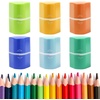 image:imageMr Pen Pencil Sharpeners Manual 6 Pack 3 Holes Colorful  Handheld Pencil Sharpener Large Waste Box Compatible with Standard and Jumbo Pencils Stainless Steel Blade for KidsSpring Colors