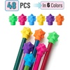 image:imageMr Pen Pencil Top Erasers 48 Pack Vibrant Colors LatexFree  NoSmudge Cap Pencil Erasers for Precise Erasing Kids Teachers Studying Supplies