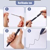 image:imageMr Pen Pens Black Ink 12 Pack 05mm Fast Dry Refillable Ink  Vintage RubberGrip Barrels amp Gold Metal Clips