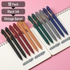 image:imageMr Pen Pens Black Ink 12 Pack 05mm Fast Dry Refillable Ink  Vintage RubberGrip Barrels amp Gold Metal Clips