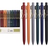 image:imageMr Pen Pens Black Ink 12 Pack 05mm Fast Dry Refillable Ink  Vintage RubberGrip Barrels amp Gold Metal Clips