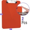 image:imageMr Pen Plastic Clipboard 125 x 9 2 Pack Clipboard Plastic  LowProfile Metal Clip with Retractable Hanging HoleBurnt Orange