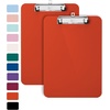 image:imageMr Pen Plastic Clipboard 125 x 9 2 Pack Clipboard Plastic  LowProfile Metal Clip with Retractable Hanging HoleBurnt Orange