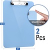 image:imageMr Pen Plastic Clipboard 125 x 9 2 Pack Clipboard Plastic  LowProfile Metal Clip with Retractable Hanging HoleCyan Blue
