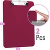 image:imageMr Pen Plastic Clipboard 125 x 9 2 Pack Clipboard Plastic  LowProfile Metal Clip with Retractable Hanging HoleDark Red