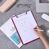 image:imageMr Pen Plastic Clipboard 125 x 9 2 Pack Clipboard Plastic  LowProfile Metal Clip with Retractable Hanging HoleDark Red