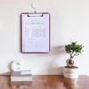 image:imageMr Pen Plastic Clipboard 125 x 9 2 Pack Clipboard Plastic  LowProfile Metal Clip with Retractable Hanging HoleDark Red