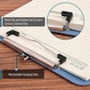 image:imageMr Pen Plastic Clipboard 125 x 9 2 Pack Clipboard Plastic  LowProfile Metal Clip with Retractable Hanging HoleGrayblue