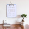 image:imageMr Pen Plastic Clipboard 125 x 9 2 Pack Clipboard Plastic  LowProfile Metal Clip with Retractable Hanging HoleGrayblue