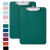 image:imageMr Pen Plastic Clipboard 125 x 9 2 Pack Clipboard Plastic  LowProfile Metal Clip with Retractable Hanging HoleGreen