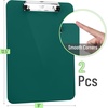 image:imageMr Pen Plastic Clipboard 125 x 9 2 Pack Clipboard Plastic  LowProfile Metal Clip with Retractable Hanging HoleGreen