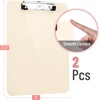 image:imageMr Pen Plastic Clipboard 125 x 9 2 Pack Clipboard Plastic  LowProfile Metal Clip with Retractable Hanging HoleIvory