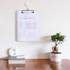 image:imageMr Pen Plastic Clipboard 125 x 9 2 Pack Clipboard Plastic  LowProfile Metal Clip with Retractable Hanging HoleIvory