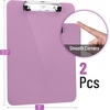 image:imageMr Pen Plastic Clipboard 125 x 9 2 Pack Clipboard Plastic  LowProfile Metal Clip with Retractable Hanging HoleLavender Mist