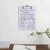 image:imageMr Pen Plastic Clipboard 125 x 9 2 Pack Clipboard Plastic  LowProfile Metal Clip with Retractable Hanging HoleMuted Purple