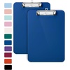image:imageMr Pen Plastic Clipboard 125 x 9 2 Pack Clipboard Plastic  LowProfile Metal Clip with Retractable Hanging HoleNavy Blue