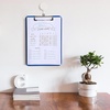 image:imageMr Pen Plastic Clipboard 125 x 9 2 Pack Clipboard Plastic  LowProfile Metal Clip with Retractable Hanging HoleNavy Blue