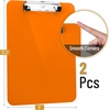 image:imageMr Pen Plastic Clipboard 125 x 9 2 Pack Clipboard Plastic  LowProfile Metal Clip with Retractable Hanging HoleOrange