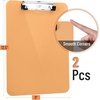 image:imageMr Pen Plastic Clipboard 125 x 9 2 Pack Clipboard Plastic  LowProfile Metal Clip with Retractable Hanging HolePeach Blush