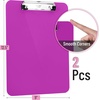 image:imageMr Pen Plastic Clipboard 125 x 9 2 Pack Clipboard Plastic  LowProfile Metal Clip with Retractable Hanging HolePlush Purple