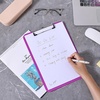 image:imageMr Pen Plastic Clipboard 125 x 9 2 Pack Clipboard Plastic  LowProfile Metal Clip with Retractable Hanging HolePlush Purple