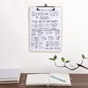 image:imageMr Pen Plastic Clipboard 125 x 9 2 Pack Clipboard Plastic  LowProfile Metal Clip with Retractable Hanging HoleSilk Cream