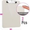 image:imageMr Pen Plastic Clipboard 125 x 9 2 Pack Clipboard Plastic  LowProfile Metal Clip with Retractable Hanging HoleSilk Cream